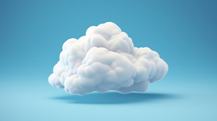 White Clouds on Blue Sky Generative AI
