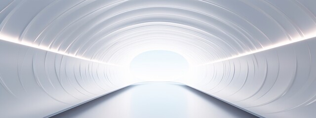 A tunnel with a blue sky in the background Generative AI