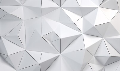 White Geometric Patterns on White Background Generative AI