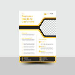 Corporate Business Flyer Template. Creative and Modern Business Flyer layout for digital marketing, business proposal, promotion, publication and company advertisement set with geometric shape.