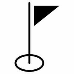 Location pin map icon. Flat design. Vector illustration sign on a white isolated background.