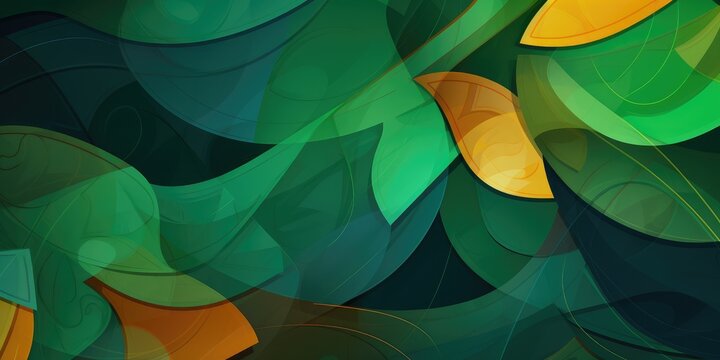 Abstract background in irish colors and patterns, March: Irish American Heritage Month