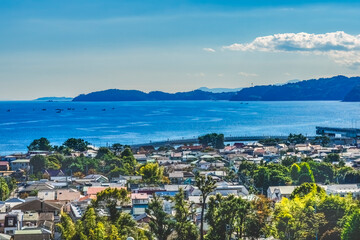 Obraz premium Castle City View Sagami Bay Izu Peninsula Odawara Kanagawa Japan