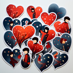 Love-themed stickers