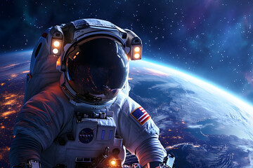 Astronautisches Erlebnis: Ein faszinierendes Porträt eines Raumfahrers, der die Weiten des Universums erkundet