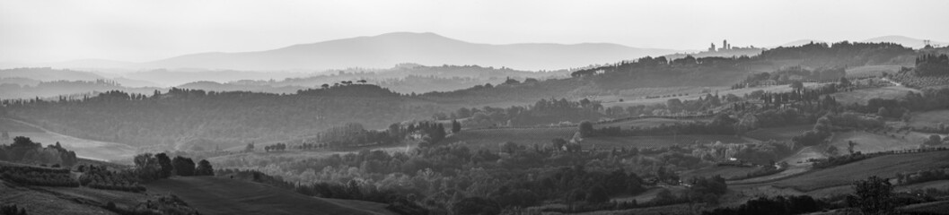 Typical Tuscan landscape near San Gimignano