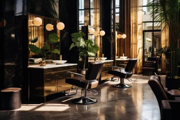 Foto op Plexiglas Interior of a modern luxury hairdressing salon © Geber86
