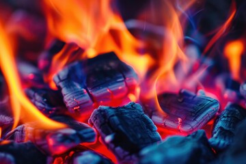 Background Of Vibrant Flames