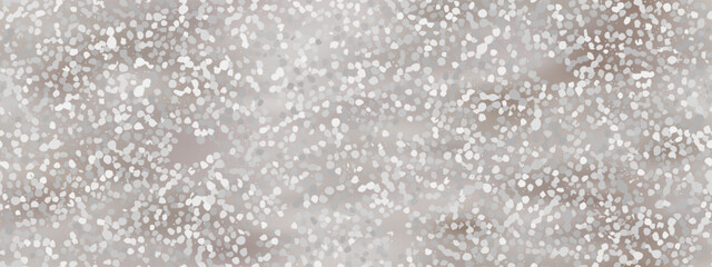 Silver sparkling pebbled stingray skin with shiny scales seamless texture. Wallpaper with organic shark leather pattern. Scattered leatherette background. Grainy surface