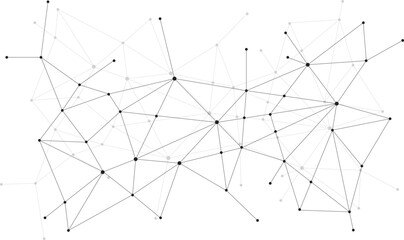 connected dots black and white background