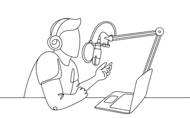 Radio presenter. Man. Voice actor