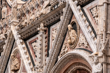 Great gothic portal of the Siena Cathedral
