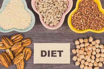 Healthy nutritious food as source natural folic acid, other vitamins or minerals and dietary fiber