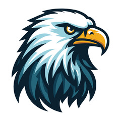 Fototapeta premium bird eagle hawk head logo mascot design vector illustration isolated on white background