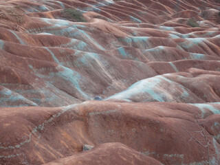Cheltenham badlands orange and blue landscape