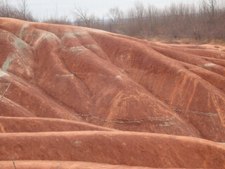 Cheltenham badlands orange and blue landscape