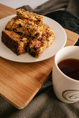 South African health rusks with mug of Rooibos tea