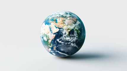 Planet Earth on White Background