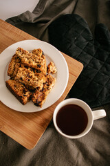 South African health rusks with mug of Rooibos tea