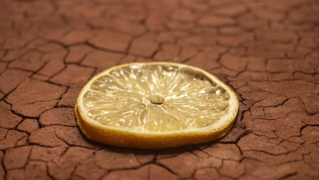 lemon drying time lapse. rotten vegetables and fruit video. drought timelapse video. food loss and food waste 