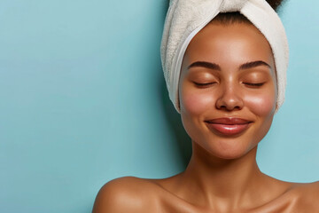Tranquil Beauty: A Woman Embracing Serenity in Skincare