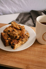 South African health rusks with mug of Rooibos tea