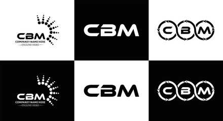 CBM logo. C B M design. White CBM letter. CBM, C B M letter logo design. Initial letter CBM letter logo set, linked circle uppercase monogram logo. C B M letter logo vector design.	
