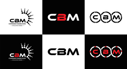 CBM logo. C B M design. White CBM letter. CBM, C B M letter logo design. Initial letter CBM letter logo set, linked circle uppercase monogram logo. C B M letter logo vector design.	
