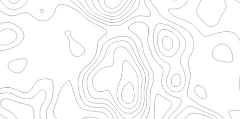 Topographic map background geographic line map with seamless ornament design. The black on white contours vector topography stylized height of the lines map.