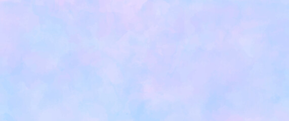 Blue and pink vector watercolor art background. Sky. Heave. Clouds. Hand drawn vector texture. Hand painted pastel watercolor texture for cards, flyer, poster, banner, and cover.