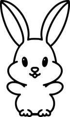 Cute Rabbit Simple Cartoon
