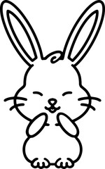 Cute Rabbit Simple Cartoon
