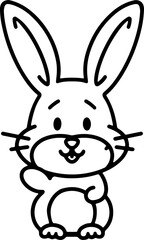 Cute Rabbit Simple Cartoon