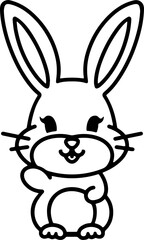 Cute Rabbit Simple Cartoon