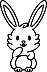 Cute Rabbit Simple Cartoon
