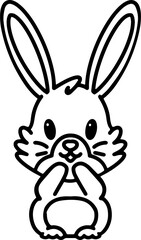 Cute Rabbit Simple Cartoon