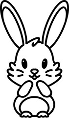 Cute Rabbit Simple Cartoon