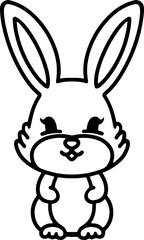 Cute Rabbit Simple Cartoon