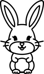 Cute Rabbit Simple Cartoon