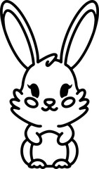 Cute Rabbit Simple Cartoon