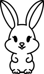 Cute Rabbit Simple Cartoon