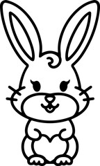 Cute Rabbit Simple Cartoon