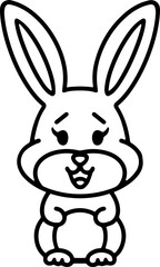 Cute Rabbit Simple Cartoon