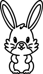 Cute Rabbit Simple Cartoon