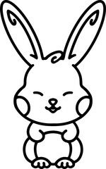 Cute Rabbit Simple Cartoon