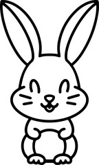 Cute Rabbit Simple Cartoon