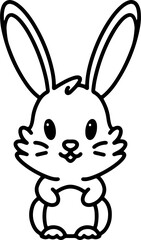 Cute Rabbit Simple Cartoon