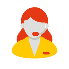 icon silhouette of a girl nurse's aide, ambulance, assistant vector