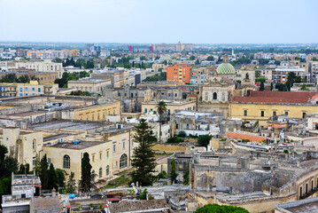 Obraz premium panorama seen from the top of the bell tower can be reached by lift Lecce Italy