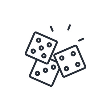 recommend clip art: Dice icon. vector.Editable stroke.linear style sign for use web design,logo.Symbol illustration.
